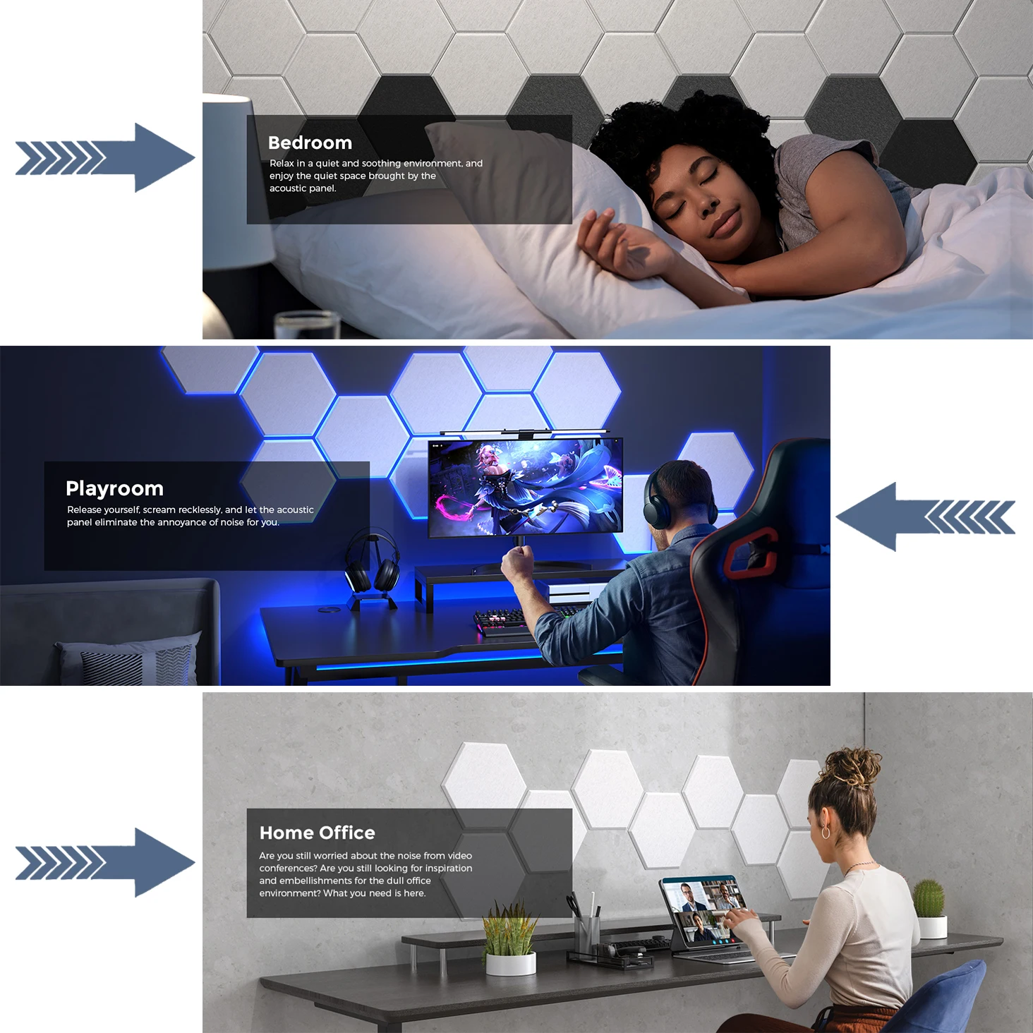 Factory Direct 12 Pieces Set Acoustic Panels Sound Absorbing Panel Acoustic Wall Art