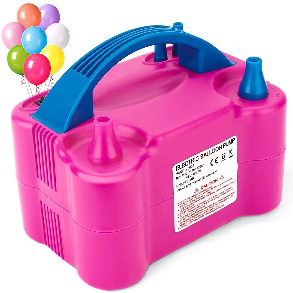 Automatic inflatable pump portable tool double-hole air Electric inflator balloon blower