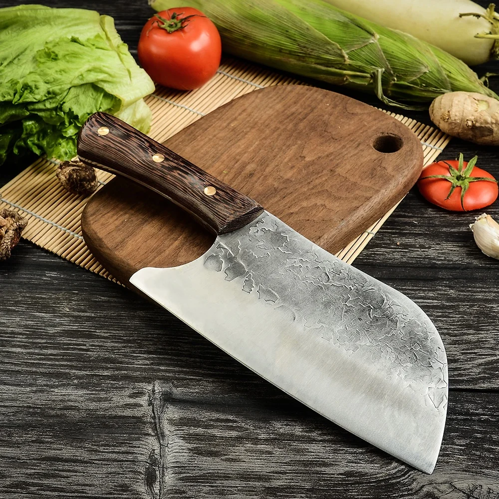 Лидер продаж Amazon Прямая поставка нож для резки мяса из сербской высокоуглеродистой стали ручной работы шеф-повара кованые ножи