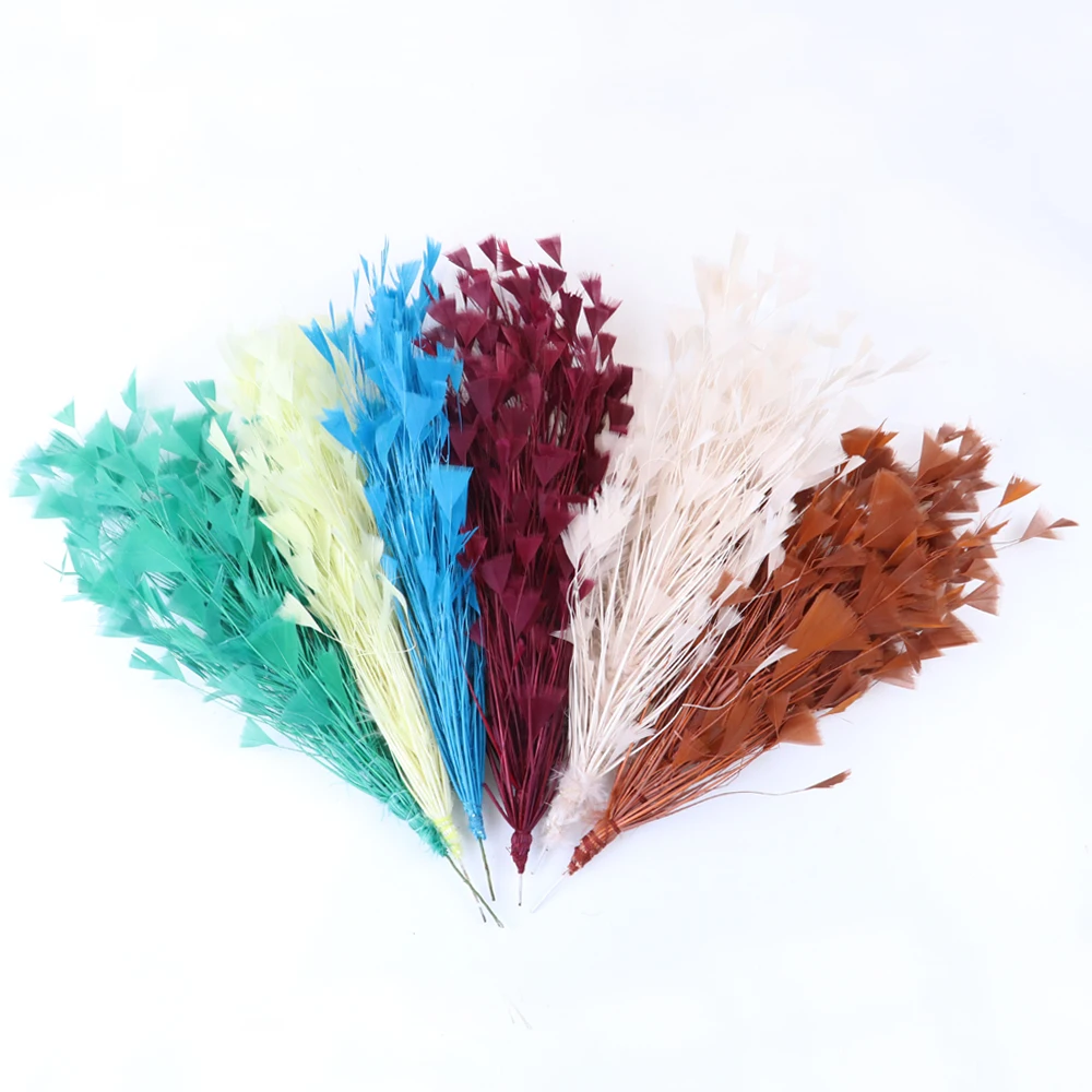 Millinery Supplies Stripped Turkey Feather Flowers  DIY Home Party Headdress Decoration Feathers for Crafts