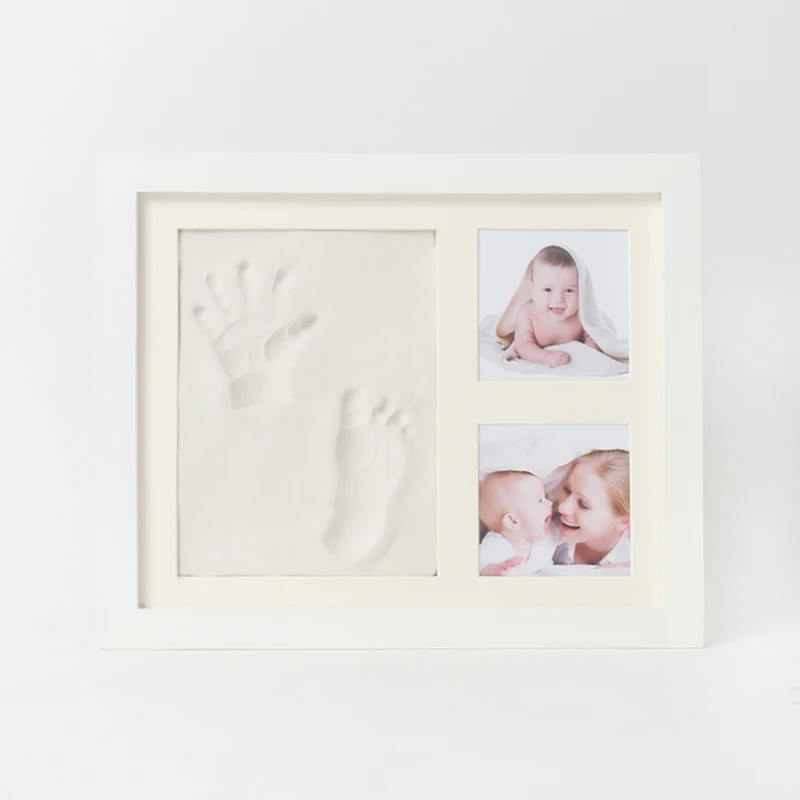 Capture Milestone Moments with Safe Clay, Stencil Set and Wood Frame |Perfect Newborn Gift for Baby Showers