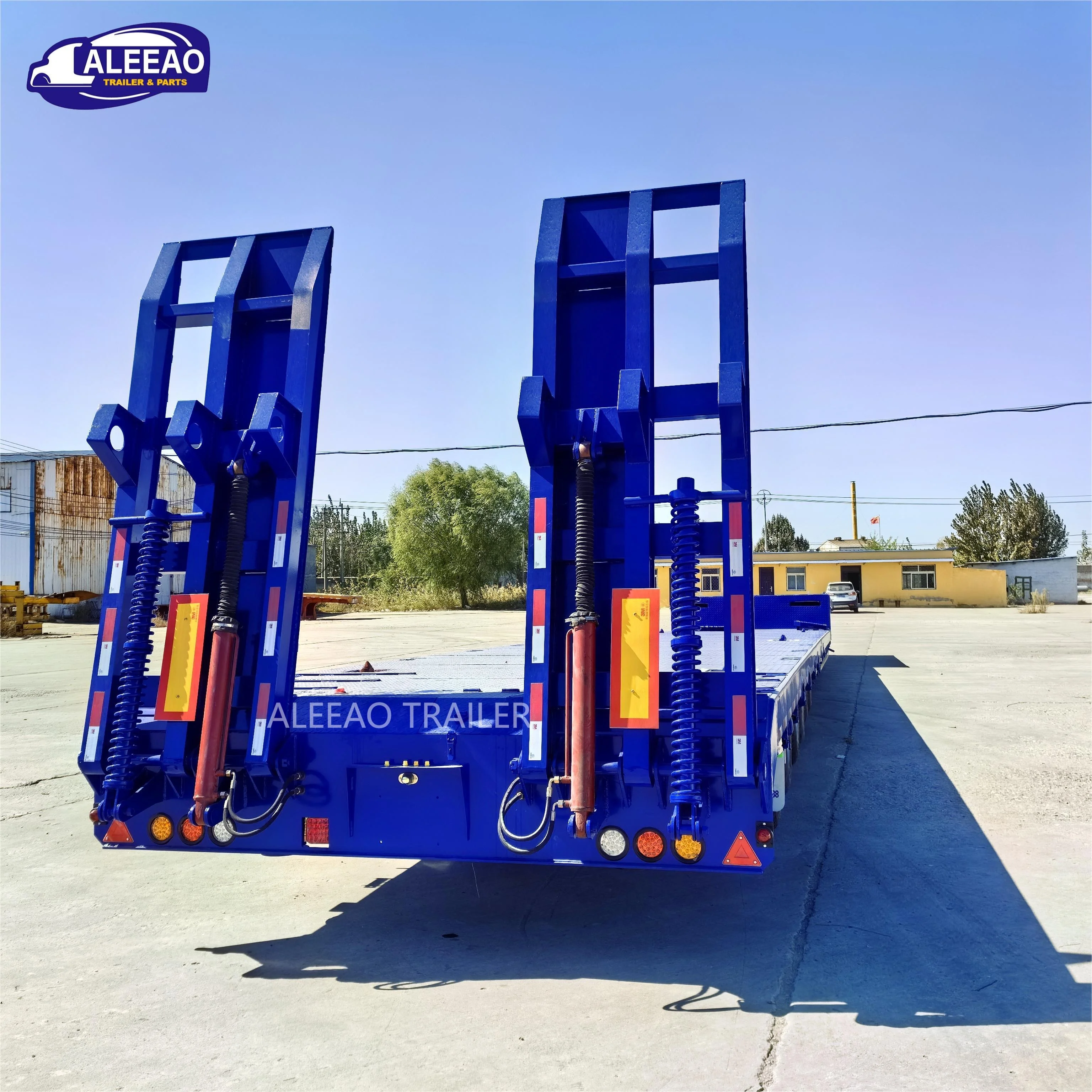 ALEEAO 6 Axle Lowbed Trailer 60 80 100 Ton Low Bed Lowboy Truck Semi Trailer for Kenya