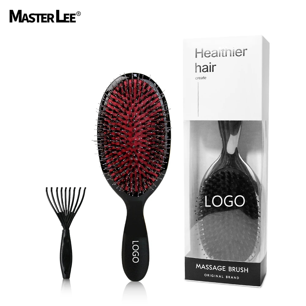 Brush Hair Detangler air CushionHair Boar Bristle Paddle Custom Logo Nylon Paper Box