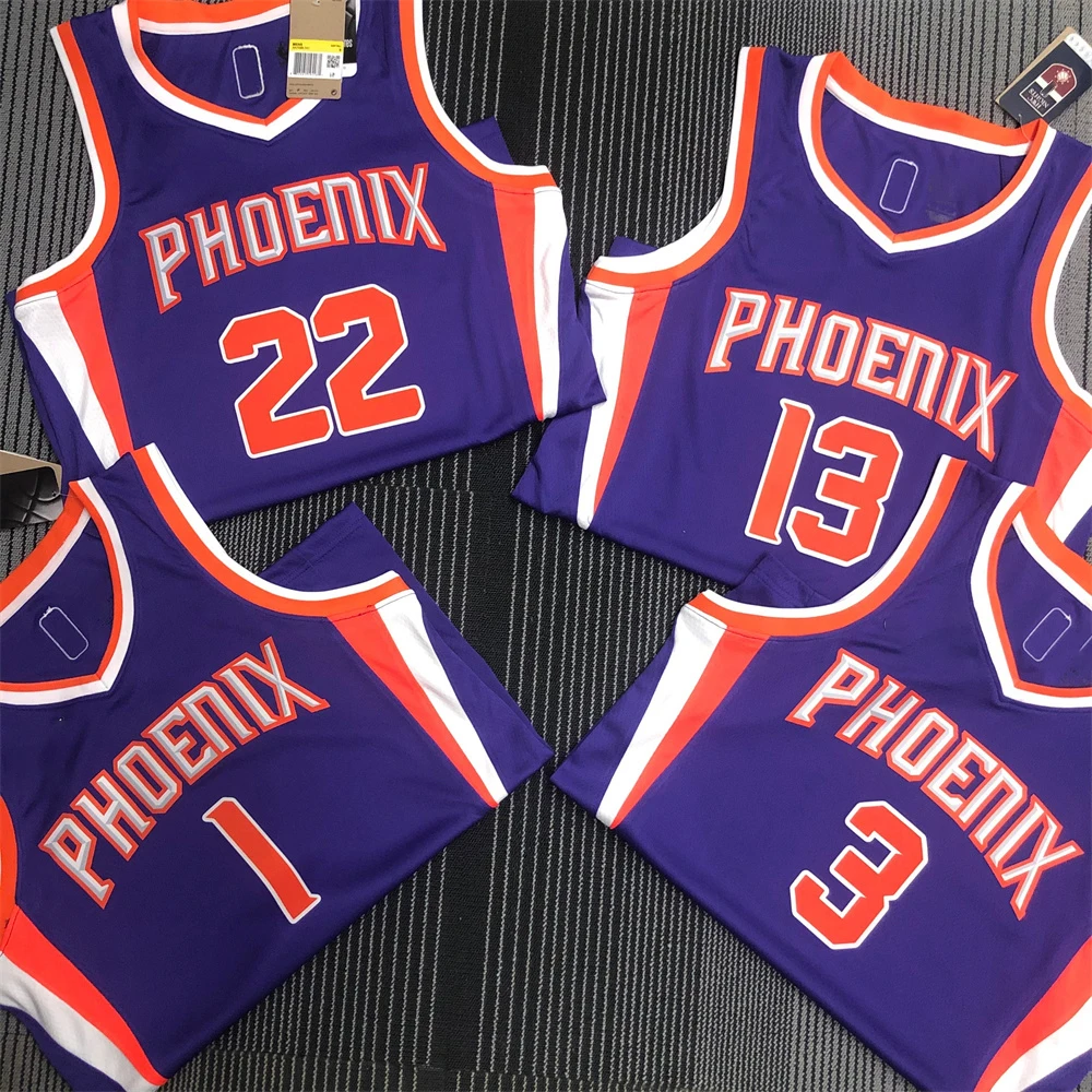 heat transfer basketball jersey for men high quality brand 1:1 basketball uniforms sportswear Devin Booker jerseys Steve Nash