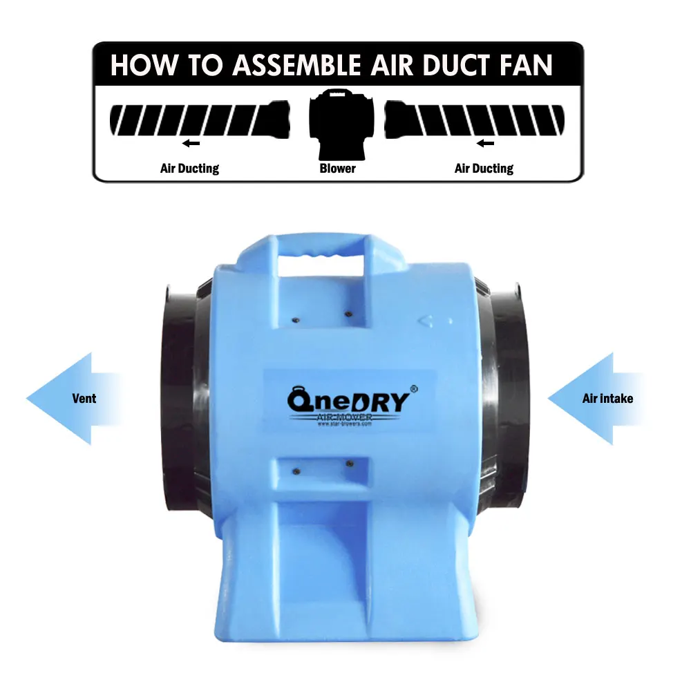 8inch 200mm low amps and cost CE SAA ETL axial radio industrial power plastic blower fan with ducting hoses for industry working