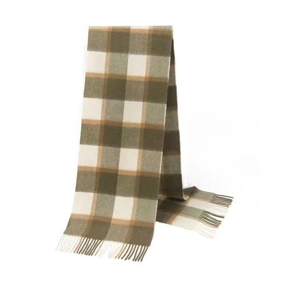 Winter Women Neck Scarf 100 Pashmina  men 100% cashmere scarves pure cashmere muffler warm plaid tartan scarf for woman