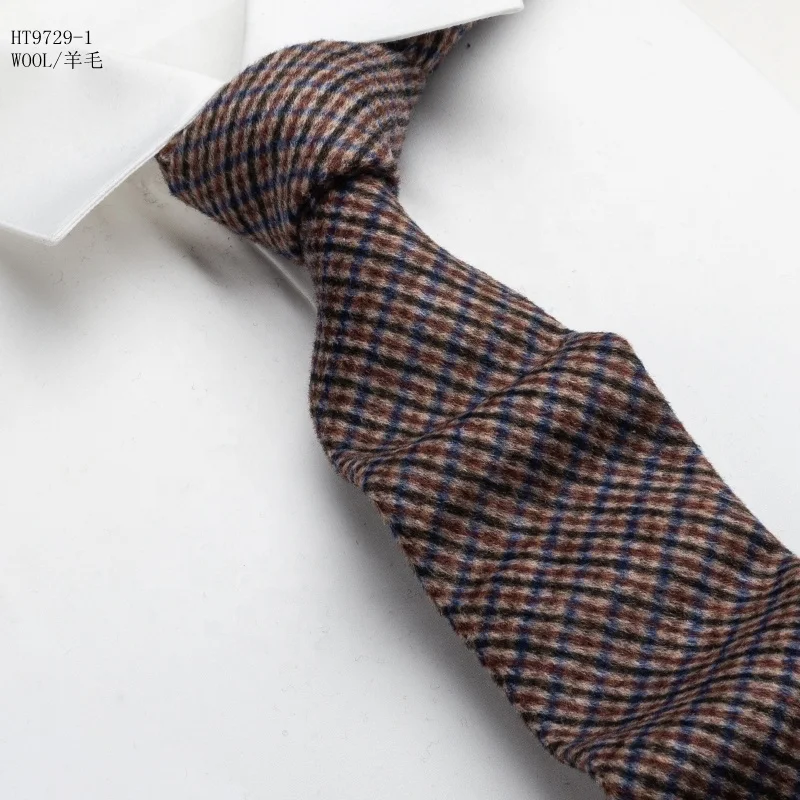 Mens Swallow Gird Business Wool Neckties Winter Warm Style Soft Wool Fabric Casual Ties