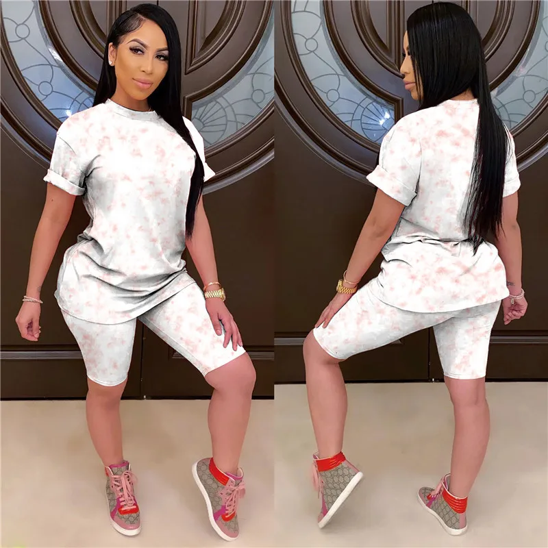 2021 Summer two-piece suit clothes new women leisure sports summer clothes ladies shorts