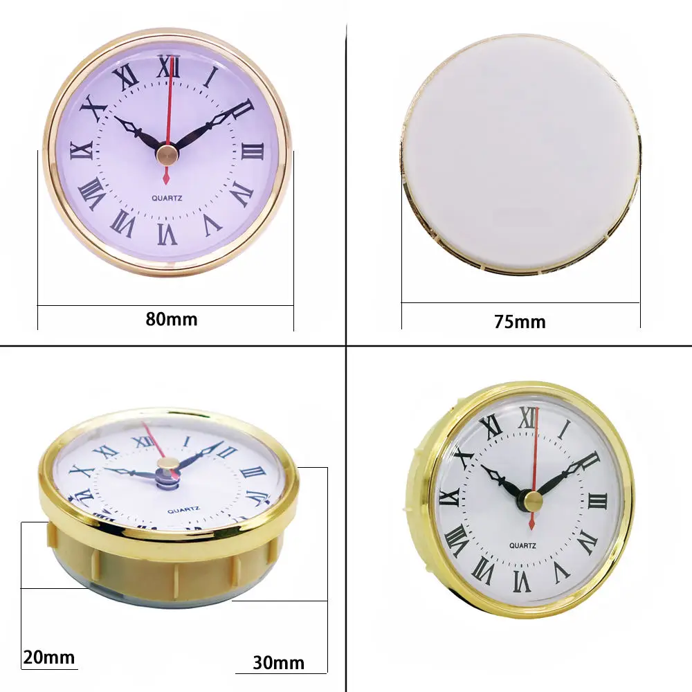 European Roman inserts table clock insert Alphabet Analogue wall quartz clock for living room Home decoration