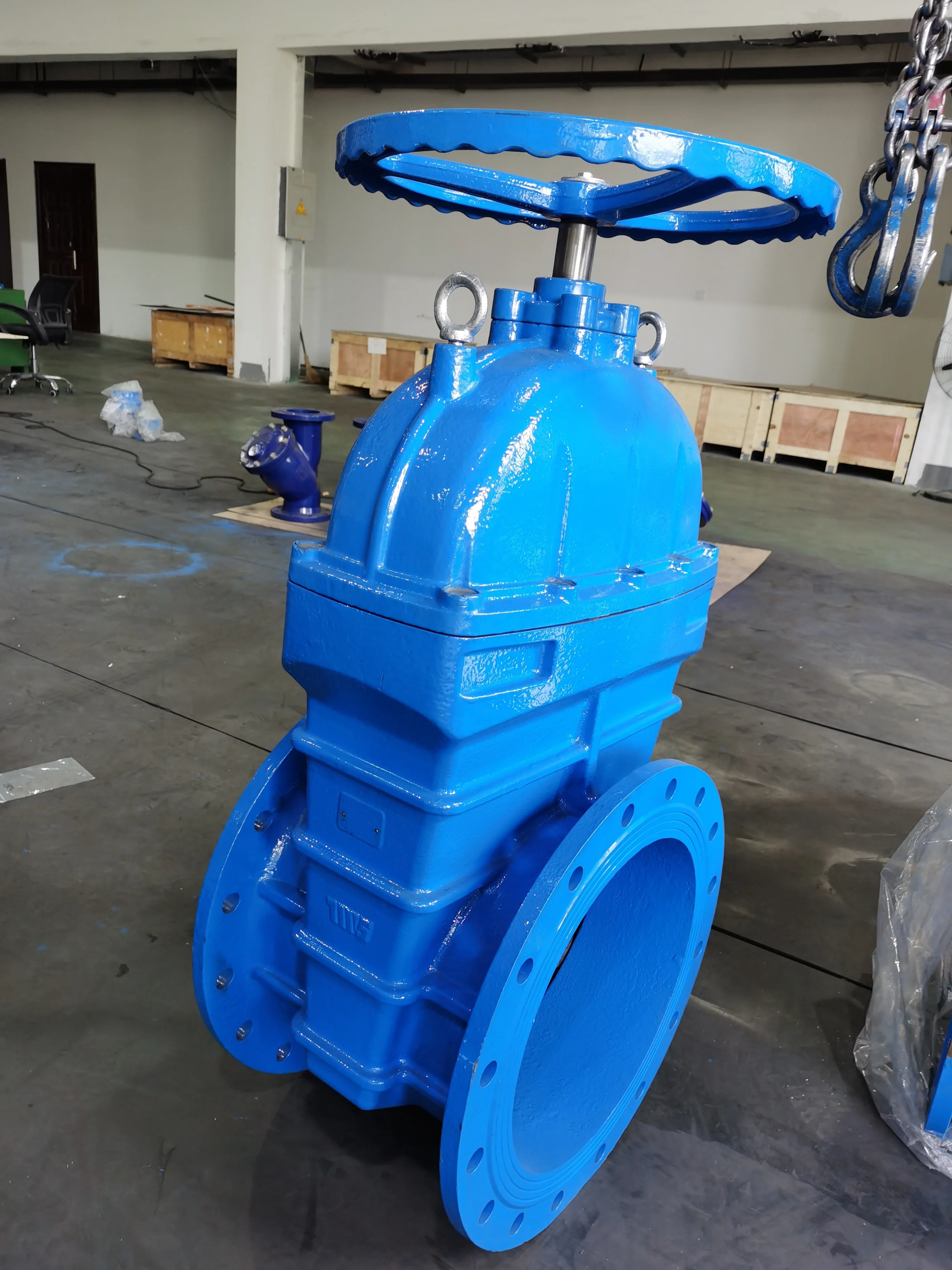 DN400 PN10 QT450 DI DIN3202 F4  NRS Resilient Seated Gate Valve with Handwheel