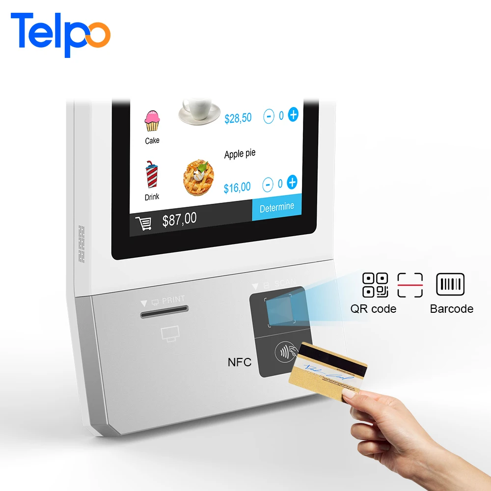Telpo Промышленная материнская плата android pos киоск самообслуживания оплатить терминал с NFC card reader