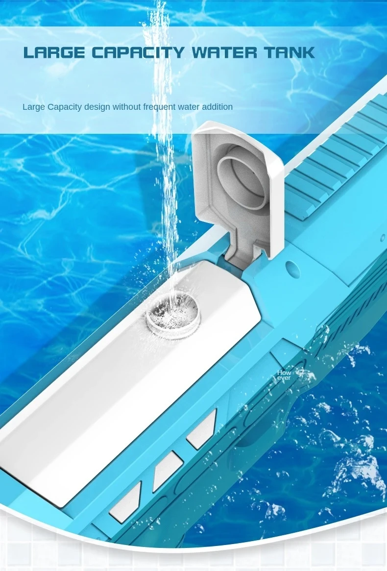 New design Electric Shark Summer Outdoor Waterproof Beach Playing Battle Large Capacity Water Gun To