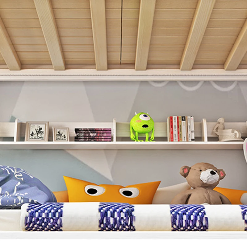 
Solid Wood Twin Bunk Beds slide with Storage Drawers Kids Bunk beds wooden children Bed Frame boy 