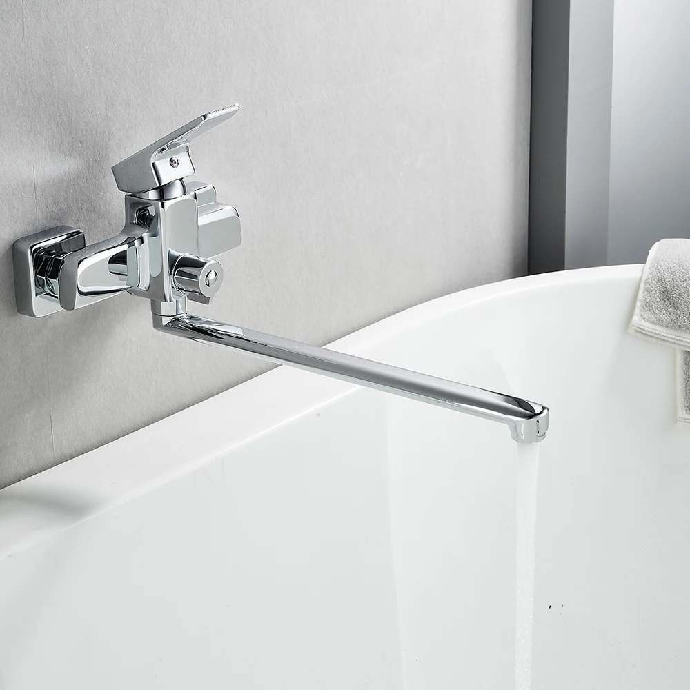 Momali contemporary design top sale exposed brass Russia long spout wall mounted modern shower faucet mixer bath with guarantee