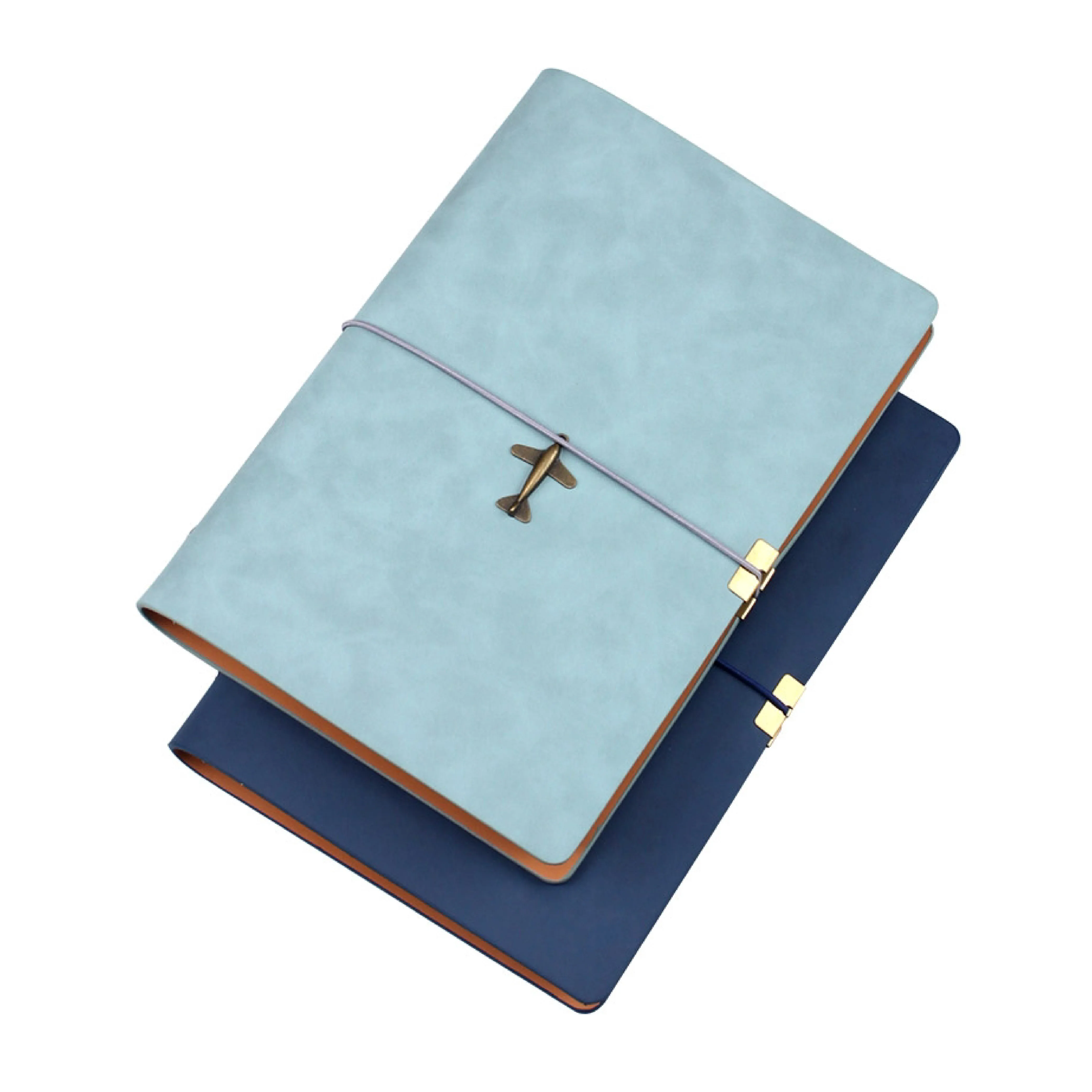 Custom logo print a5 ring binder softcover notebook wholesale pu leather daily journal planner school student note books