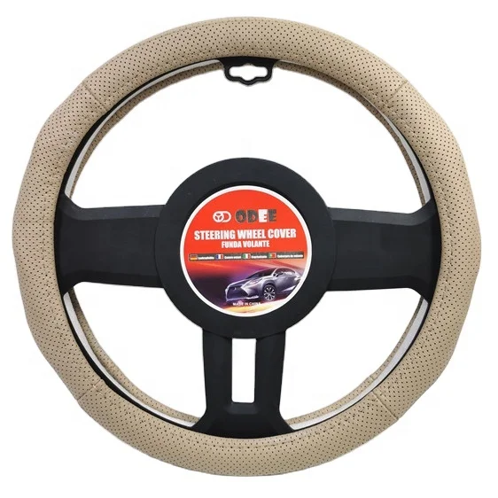 
Car Accessories Shop Car Steering Covers Non-Slip Genuine Leather Steering Wheel Cover with Factory Price 