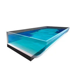 Сборный бассейн, прозрачный акриловый бассейн, индивидуальный бассейн из оргстекла