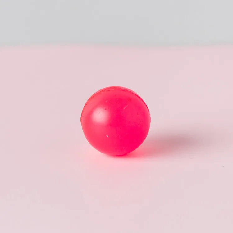 
Wholesale attractive transparent red 32mm rubber hopping personalized bouncy balls 