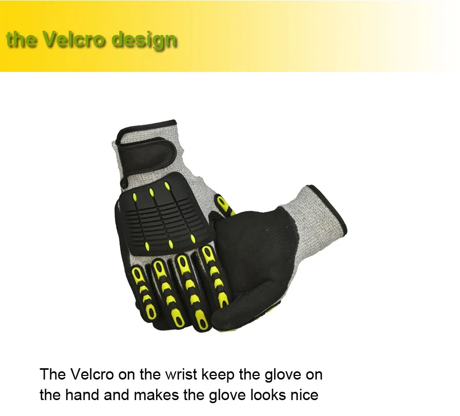 Оптовая продажа, противоударные рабочие перчатки HPPE, противоскользящие перчатки с нитриловым покрытием, устойчивые к порезам перчатки для рабочих и семейных ежедневных работ