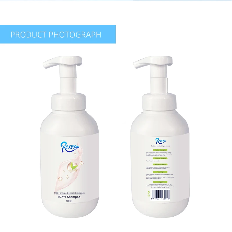 400ml High Quality Hot Sale Mild Formula Disposable Eco-friendly Hair Care Shampoo OEM