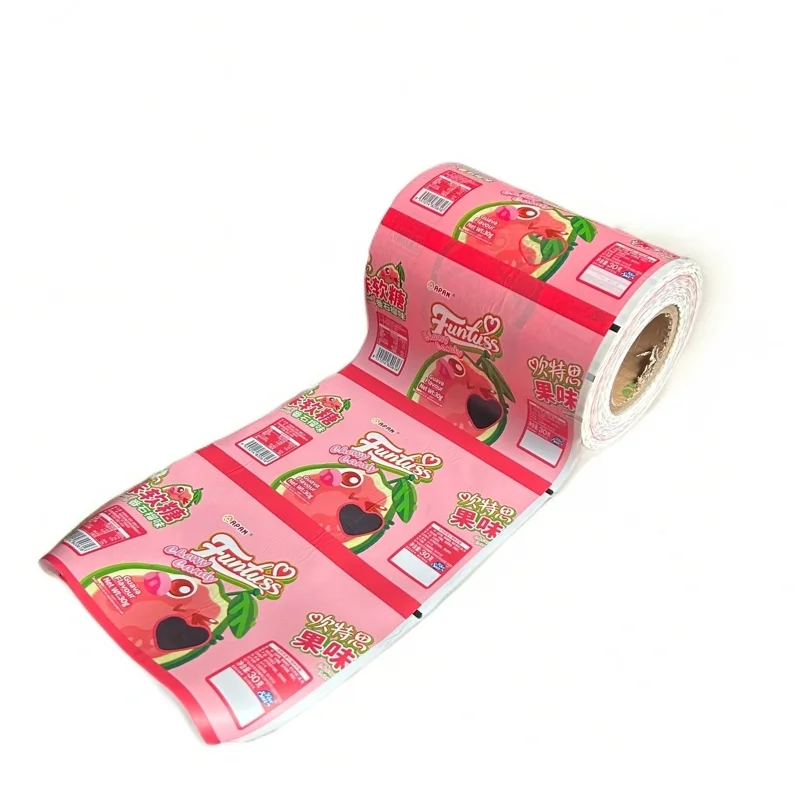 Custom Printed Laminated Heat Sealed Plastic Roll Film Candy Cookie Food Packaging Roll Sachet Film Roll