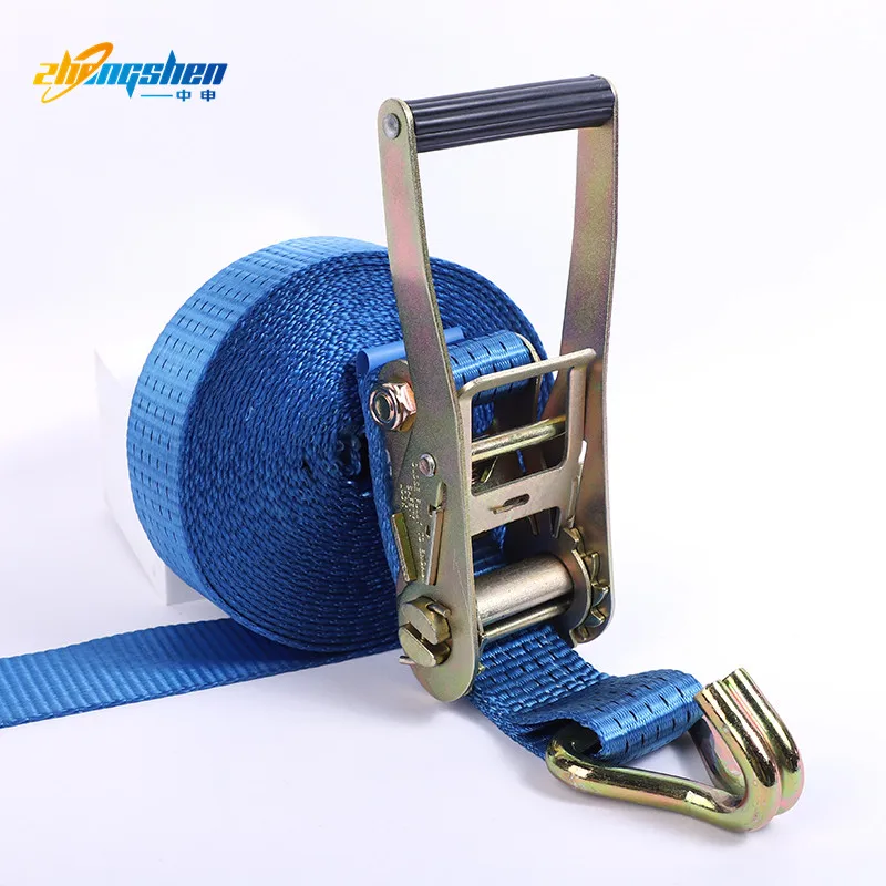 50mm 10m delta Ring cargo lashing belt white ratchet straps tension binding load k tie down strap ratchet tie