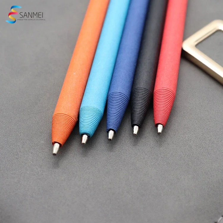 
100% rolling paper pen customizable eco friendly recycled paper pen 