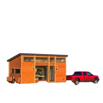 Hot Sell Tiny House On Wheels  Prefab Wood Mobile Home Travel Trailer