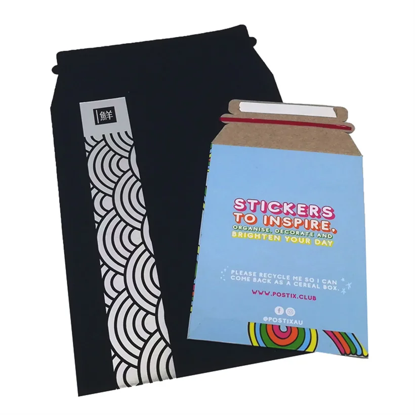 Wholesale A4 A5 A6 Stay Flat Packaging Card Mailer Rigid Mailers Cardboard Envelope