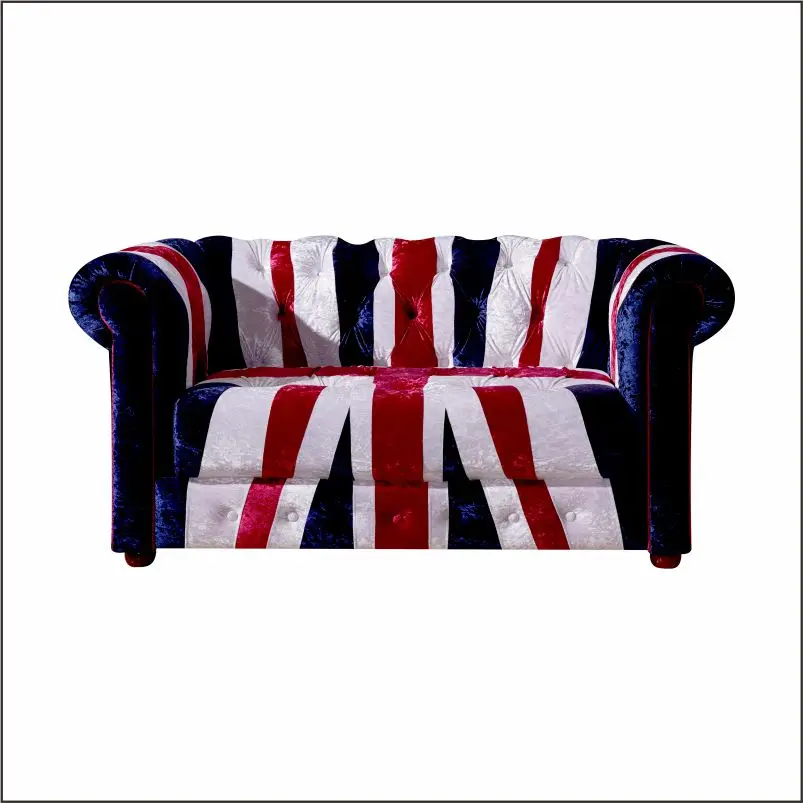 Роскошный 4-местный диван Chesterfield из дробленого бархата для