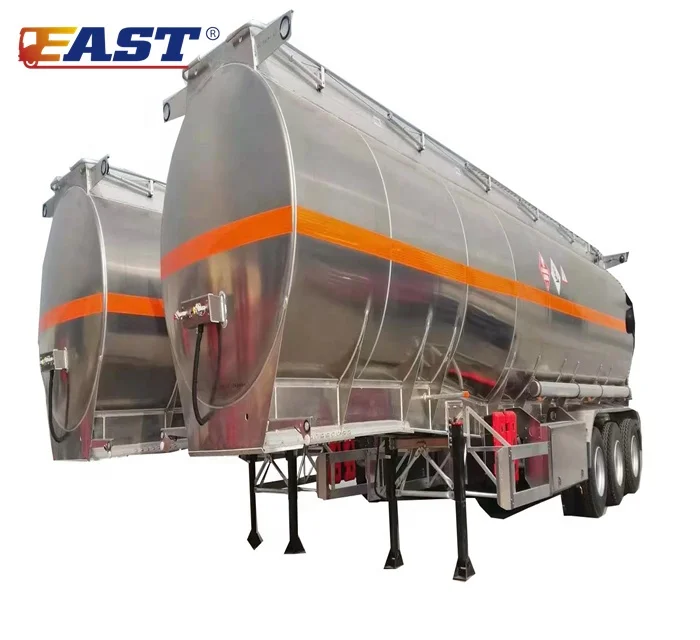 EAST 45000 liters Aluminium petrol tanker semi trailer oil fuel tanks truck for sale