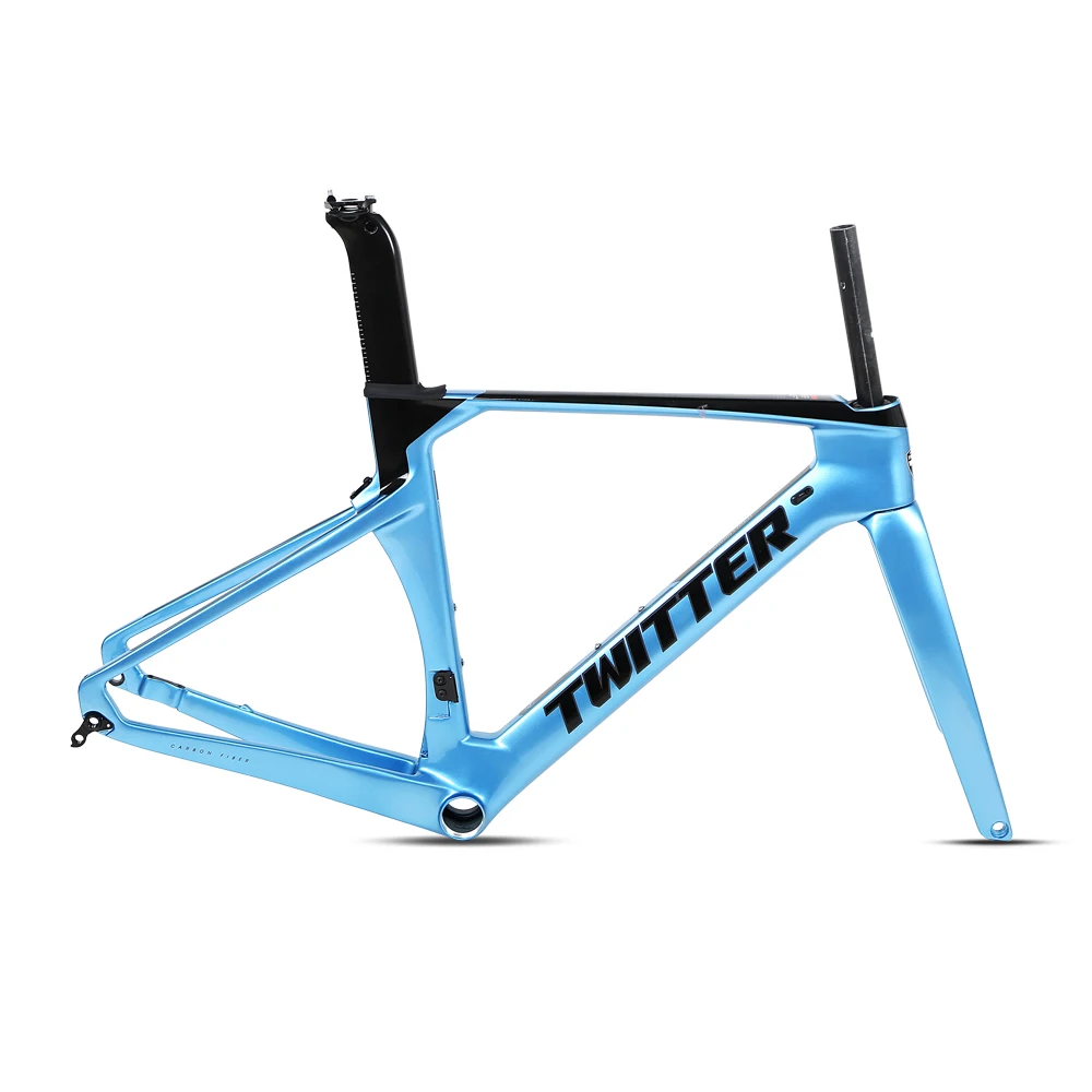 Twitter carbon road cyclocross frameset 700C BSA 47mm toray carbonda fiber disc brake gavel bike frame