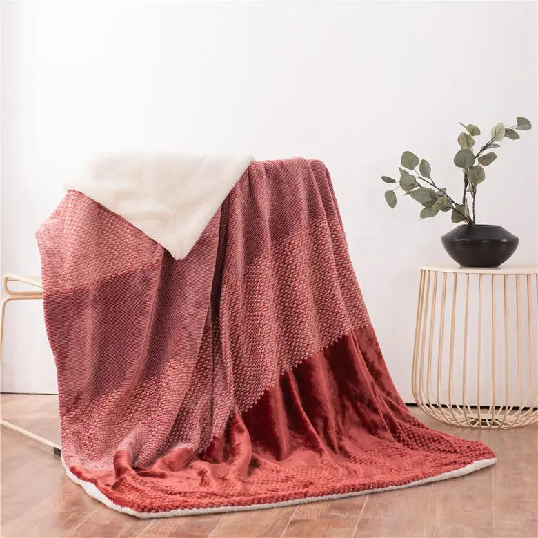 
wholesale custom summer winter fleece mink velvet bedding sherpa quilt vintage indigo quilted comforter quilts bedding 200X200cm 