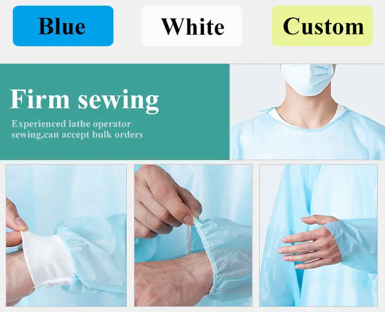 Rhycom Disposable Medical Non Woven Clothing Gown Isolation Protective Isolation Gowns Level 1 2 3 4
