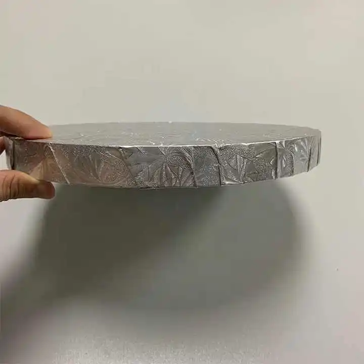 Large Cake Drum Board Embossed Aluminum Foil Silver Cake Boards