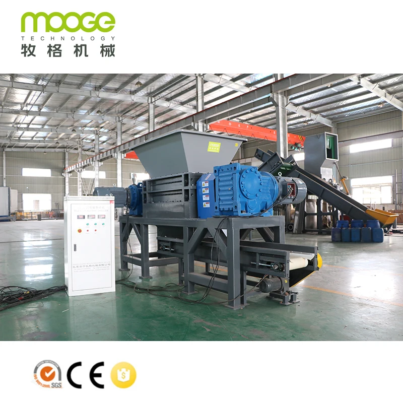 Waste Meral Iron Tire Tyre Bottle Drum Barrel Recycling Plastic Double Shaft Shredder Machine