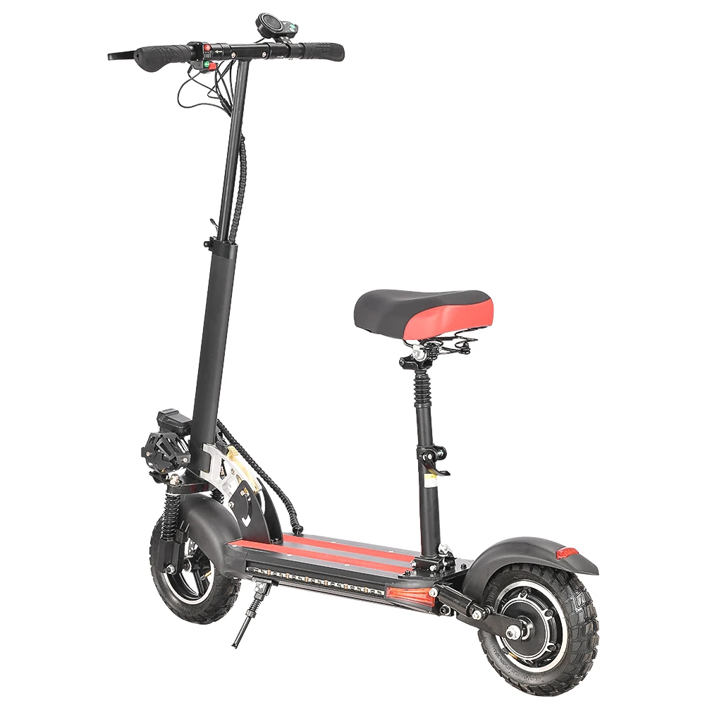 Factory Price 10inch 40KM/H Lithium battery Powerful Long range Three-light Folding Electric Scooter with seat