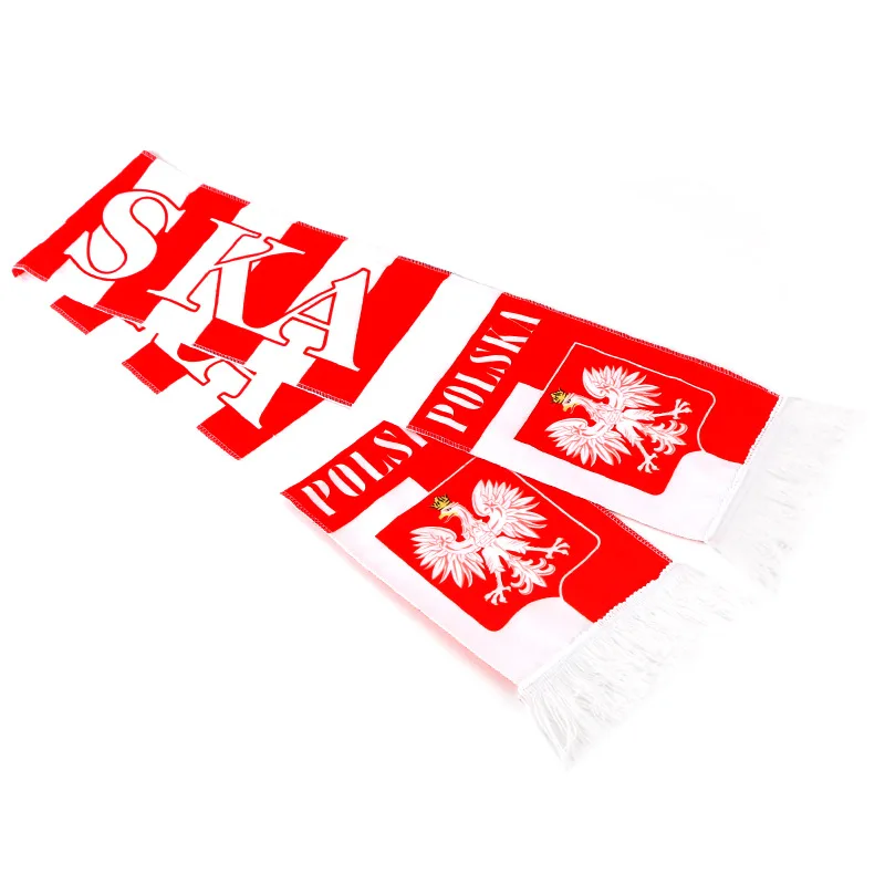 wholesale Custom High quality 100%acrylic football club knitted scarf Cheering Scarf Custom Soccer Spain Scarf