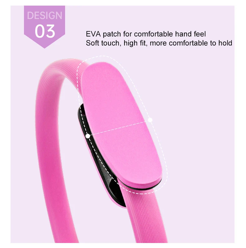 Pilates Ring Magic Fitness Pilates Circle with Dual Padded Handles 14 Inch Magic Fitness Circle for Toning Inner & Outer Thighs