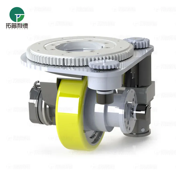 Heavy duty motorized 1.5kw 24v 250mm agv differential drive wheel for AGV caster