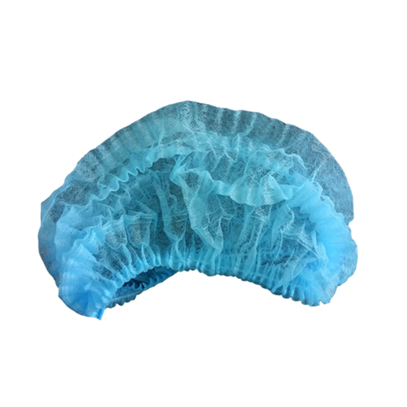 CE Approved Medical Disposable PP Surgical Cap Doctor Nurse Bouffant Cap Non Woven Hair Covers Mob Clip Cap