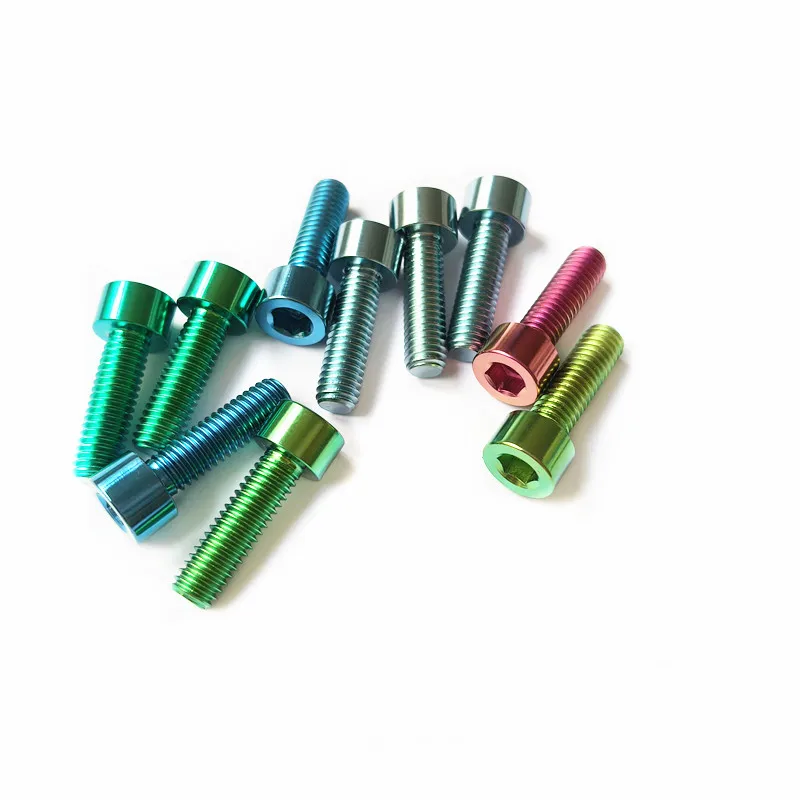 M6 titanium bolts for motorcycle  purple  GR5
