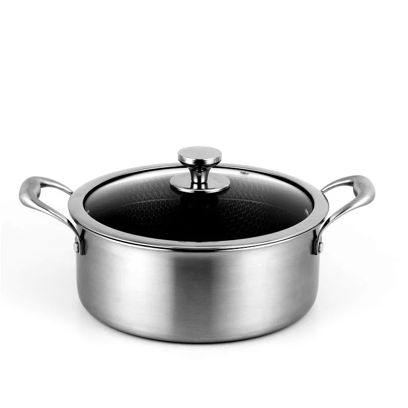 stainless steel  soup pot Hybrid Deep Stock Pot Heavy Duty Large Nonstick Soup Pot for Stew, Simmering, Soup household cookware