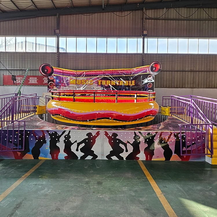 Amusement Park Facilities Big Turntable Foldable Ride 24 Seats Mobile Tagada Disco Game with Trailer