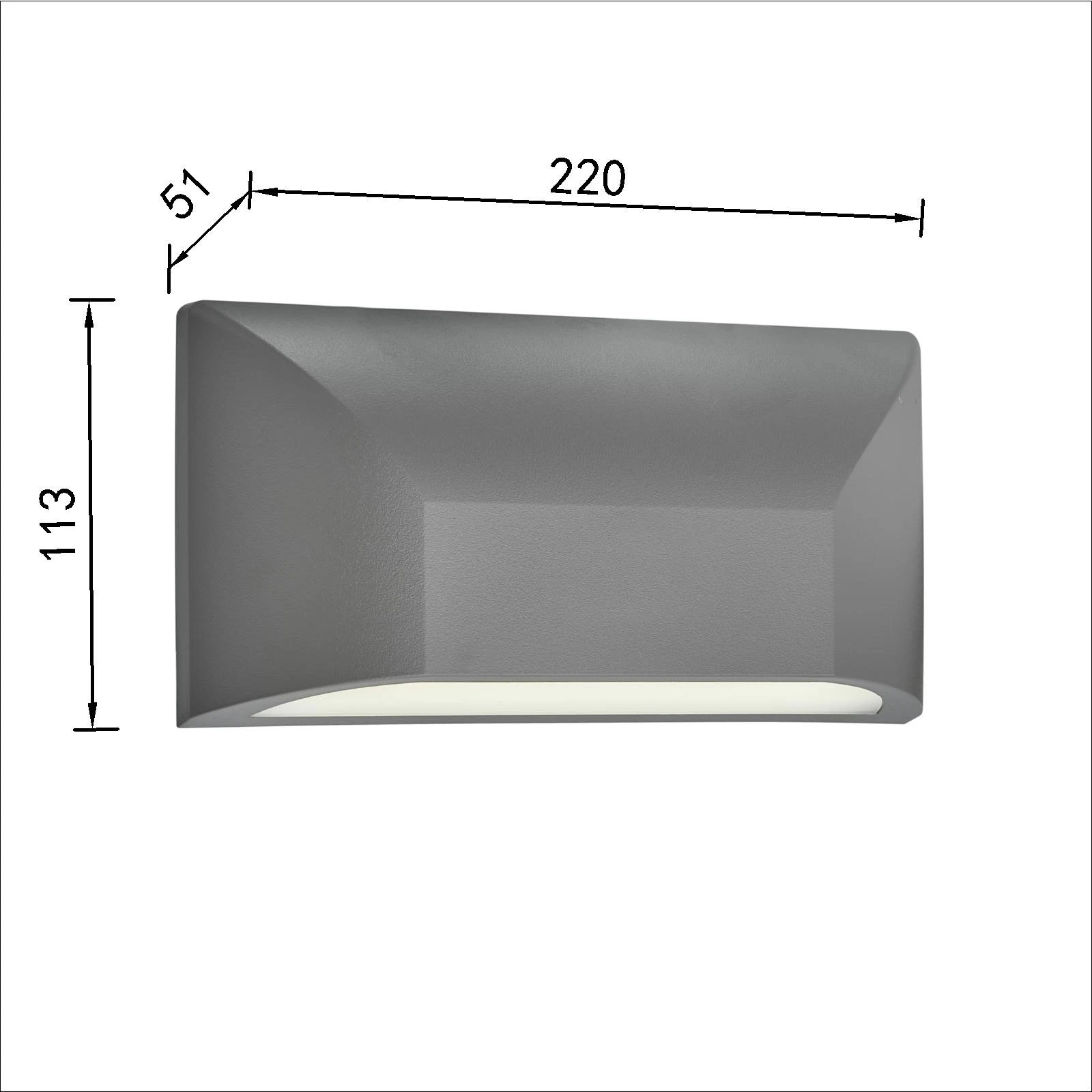 IP65 6W rating plastic PC material black outdoor surface mounted floor stair interior led wall lamp