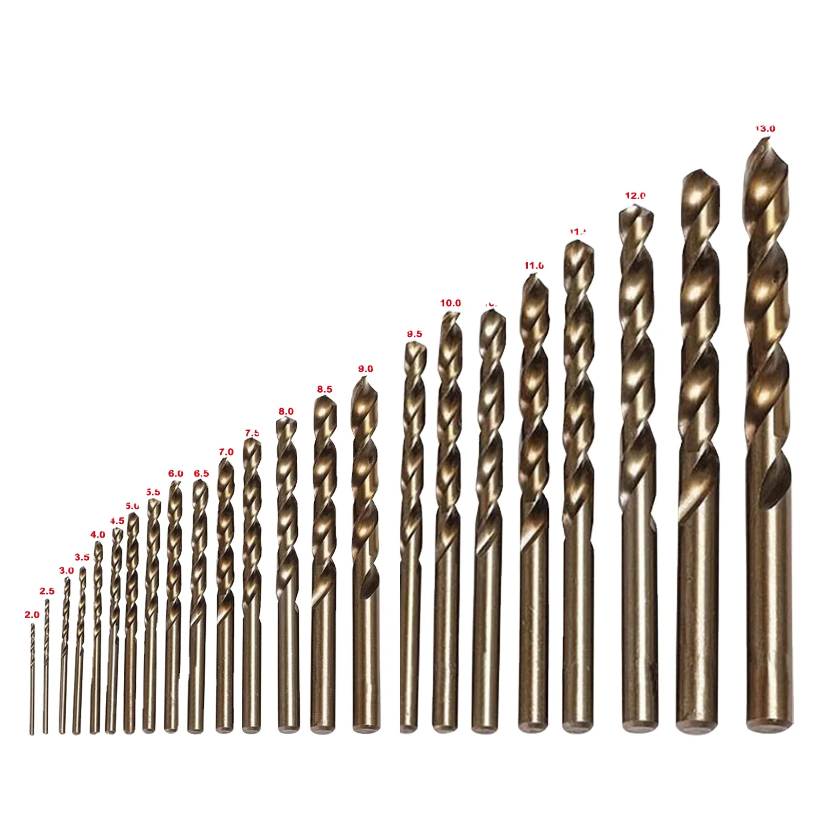 High quality Cobalt8% M42 HSS DIN338 split point Twist Drill Bits  for metal drilling