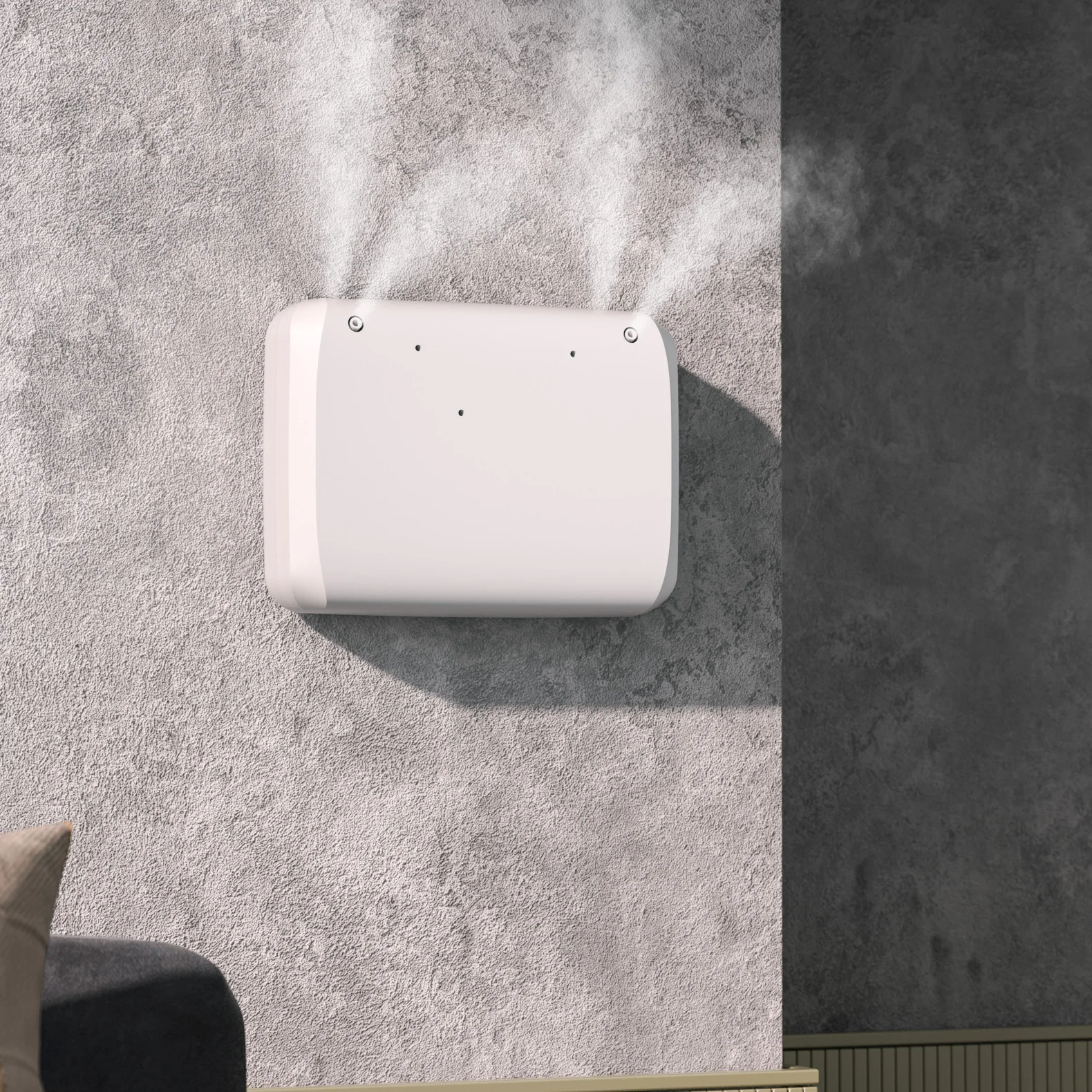 SCENTA Time Setting New Design Four Mist Outlets Waterless Oil Diffuser Custom Logo Wall Mounted Smart Home Aroma Diffuser