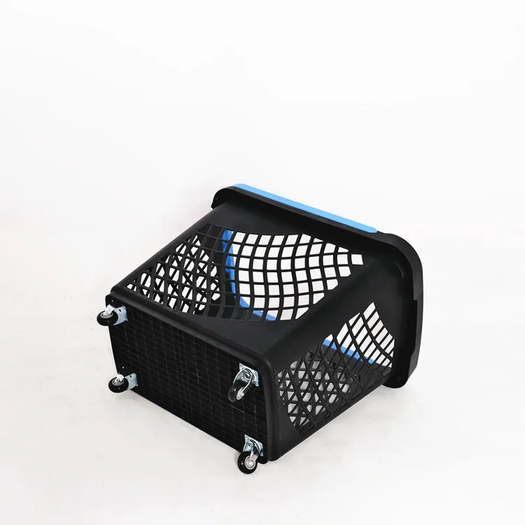 Factory price 65L supermarket rolling basket Four wheel pull basket large capacity supermarket shopping basket
