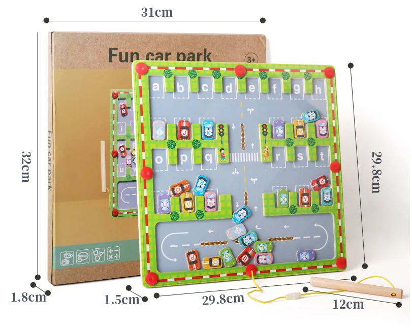 Kids Magnetic Alphabet Cognitive Maze Letter Puzzle Learning Activities Board Montessori Fine Motor Skills Toys