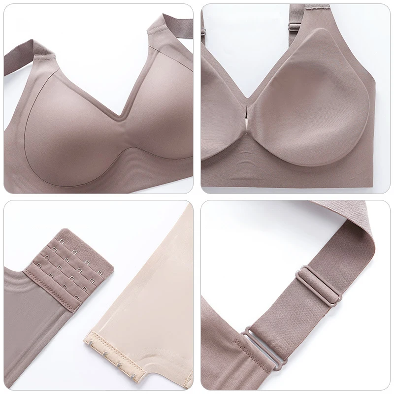 Women Plius Size M-6XL Bra Without Steel Ring Gather Bra Yoga Sports Bra for Women Seamless Underwear